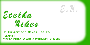 etelka mikes business card